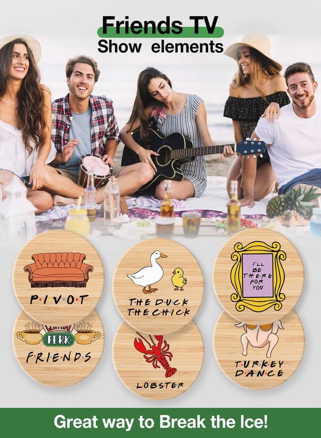 Levaukiem Funny Friends Coasters for Drinks Set of 6, Friends TV Show Merchandise Coasters with Holder, Friends TV Show Gifts for Friends Fans - Image 3